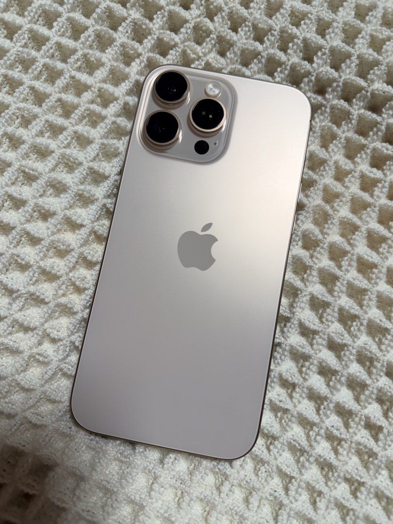 iPhone 16 Pro Max - Dessert titanium (Category: iPhone 16 Series) located in Angeles City. Submitted by yoonari19181 (Listing ID 1470436363, Image 2). Description: Selling my personally owned iPhone 16 Pro Max, carefully maintained and well taken care of since day one. Device Details: 256GB Storage. 98% Battery Health. 269 Battery Cycle Count. Original Box Included. Never Repaired or Opened. Always Used with a Protective Case. No Known Functional