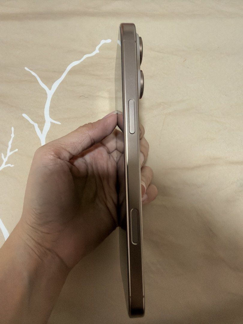Iphone 16 Pro Max Desert Titanium 1TB (Category: Others) located in Quezon City. Submitted by sbcarrot (Listing ID 1470486795, Image 2). Description: 1TB WITH BOX INCLUDED 80% Battery Health No dents, scratches Meet up in MOA.