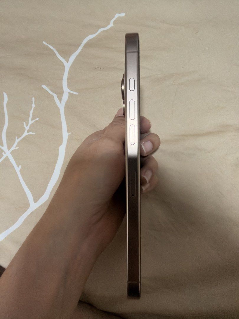 Iphone 16 Pro Max Desert Titanium 1TB (Category: Others) located in Quezon City. Submitted by sbcarrot (Listing ID 1470486795, Image 3). Description: 1TB WITH BOX INCLUDED 80% Battery Health No dents, scratches Meet up in MOA.