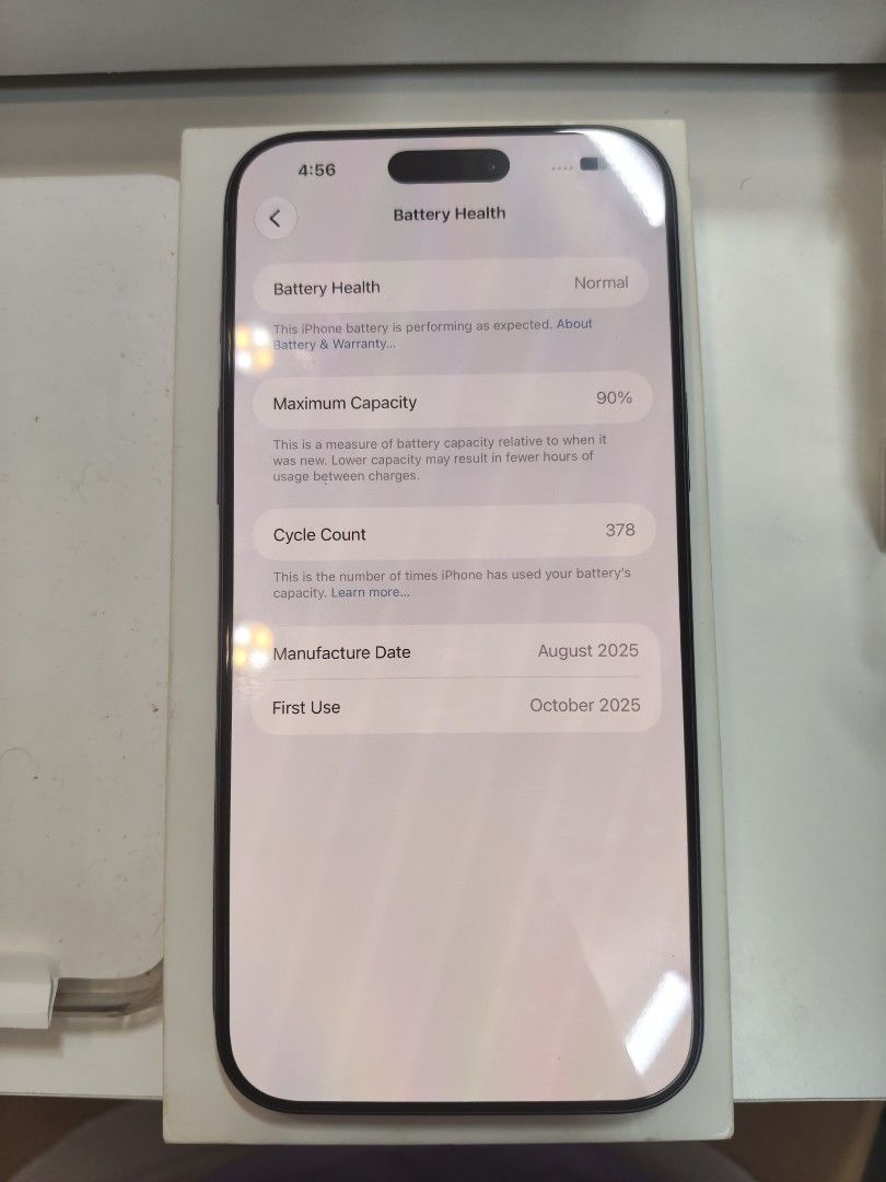 iPhone 17 Pro Max 256gb (Category: iPhone 17 Series) located in Quezon City. Submitted by kbcc_ (Listing ID 1470480580, Image 3). Description: Bought in Mac Store No issue Gagamitin nalang.