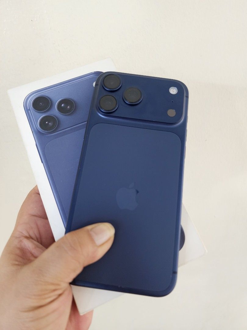 iphone 17promax Deep blue 512gb 2ndhand (Category: Other Mobile & Gadget Accessories) located in San Juan City. Submitted by chellegadgetsshop (Listing ID 1470484221, Image 1). Description: iphone 17promax 512gb Factory unlock ntc approval complete package all original 96% battery health no issue chek all u want call or txt me 09279944333.09353229255 we do meet up cash on delivery pick up store grenhills shopping center San Juan city.