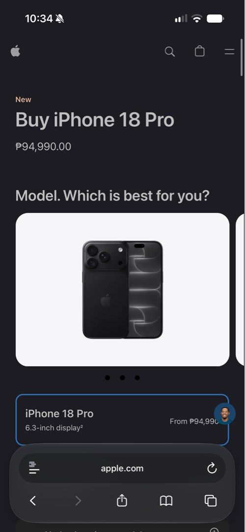 IPhone 18 Pro 256 Black (Category: iPhone 18 Series) located in Marikina City. Submitted by enzohf (Listing ID 1470365571, Image 3). Description: IPhone 18 Pro 256GB Black Brand New Sealed Selling it for 90k. SRP is 95k. Meetup - Venice Grand Canal Mall Taguig Other locations can be arranged if possible.
