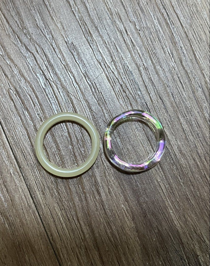 Iridescent Clear Acrylic Resin Ring (Category: Rings) located in Quezon City. Submitted by pinkvanilla.milkshake (Listing ID 1470539321, Image 2). Description: free if you buy other items.