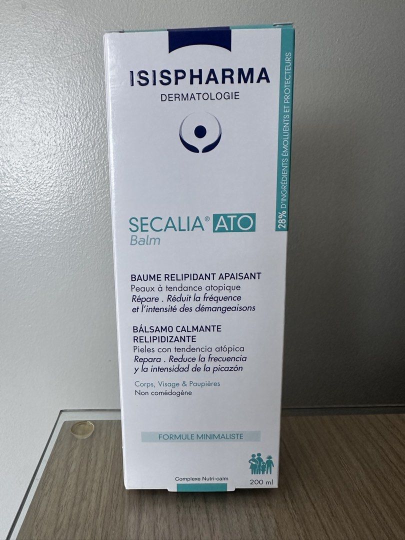 ISISPHARMA Secalia ATO Balm 200ml (Category: Face Care) located in Quezon City. Submitted by kristinecarranza (Listing ID 1470399093, Image 1). Description: - Brand new in box packaging - Size: 200ml - Soothing and replenishing balm for atopic-prone skin - Helps repair skin barrier and reduces the frequency and intensity of itching - Safe and suitable for body, face, and eyelids - Non-comedogenic formula with minimalist ingredients - Powered by N
