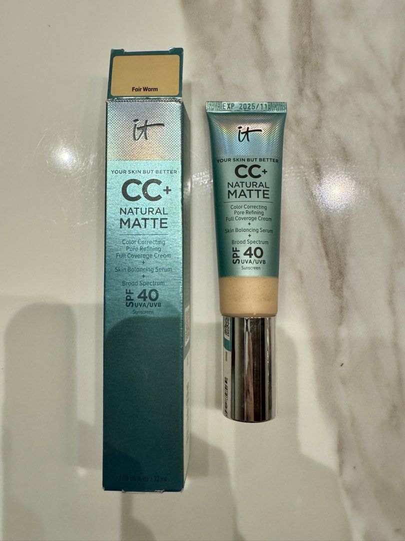 It Cosmetics CC Matte (Fair Warm) (Category: Makeup) located in Quezon City. Submitted by sunny.finds (Listing ID 1470481814, Image 1). Description: Still full, only swatched Bought in the US last year (9/2025) Past shelf life expiry, but still good if you wanna try it out or check the shade .
