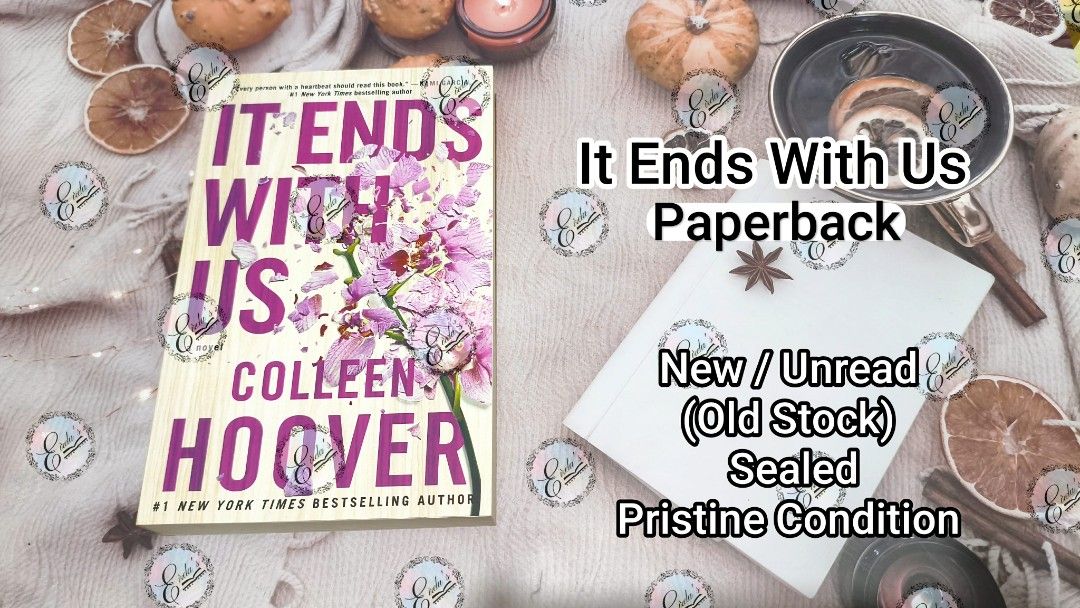 It Ends With Us - Paperback (Category: Storybooks) located in Pateros City. Submitted by eirelasnook (Listing ID 1470496744, Image 1). Description: Looking for your next great read at a discount? Clearing out surplus stock from a previous online bookstore as well as untouched physical copies from my personal collection! Condition: Brand New & Unopened/Sealed. They have been carefully stored in a clean, smoke-free environment. Story Behind the Boo