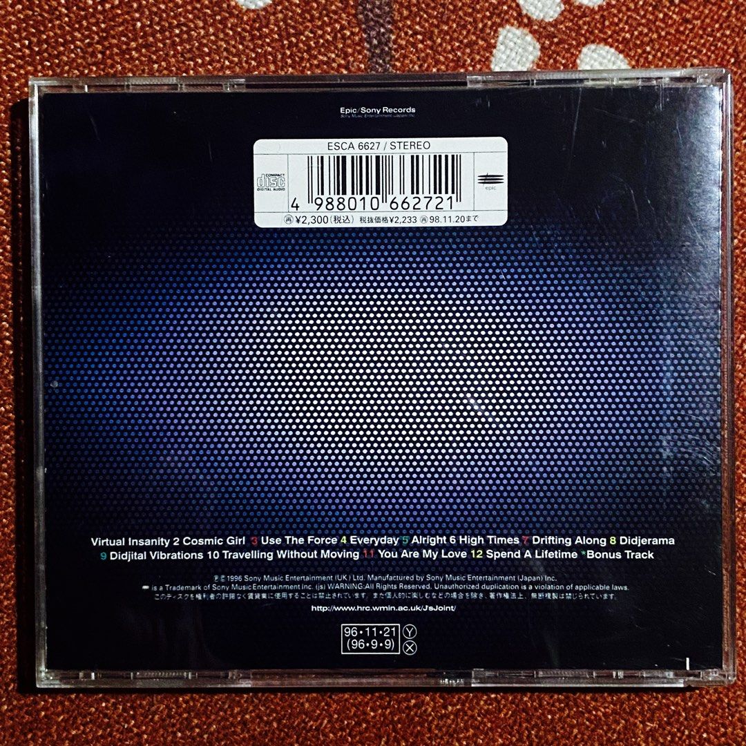 Jamiroquai - Travelling Without Moving CD Album (Category: CDs & DVDs) located in Taguig. Submitted by znarfscriber (Listing ID 1470483045, Image 2). Description: Jamiroquai Travelling Without Moving CD Album Made In Japan Sony Music Entertainment 1996 Includes OBI and lyric sheet insert. Cover: EX Media: Mint RFS: Decluttering/Need Funds.