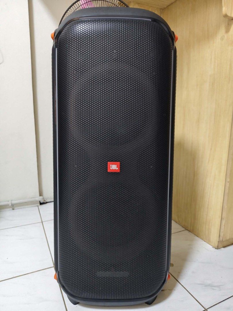 JBL PartyBox 710 (Category: Soundbars, Speakers & Amplifiers) located in Manila. Submitted by cantbeblankryt (Listing ID 1470421118, Image 1). Description: - Model: JBL PartyBox 710 party speaker - Color: Sleek black with signature bright orange accents - Condition: Clean exterior, minimal signs of handling, fully functional - Features: Massive sound output and integrated front panel light show - Design: Heavy-duty build, stands upright securely 