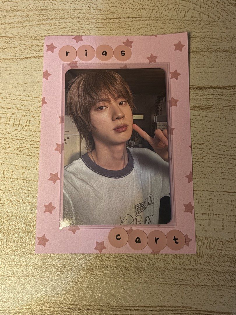 Jin Happy Photocards (Category: K-Wave Merchandise) located in Antipolo. Submitted by riascart7 (Listing ID 1470529861, Image 2). Description: wts lfb bts ph 🖇️ jin happy photocards navigate | journey | weverse versions — onhand — good condi — dm for vid condi ₱500 set | ₱180 each 💌 dm / reply mine 🏷️ jin seokjin pc.