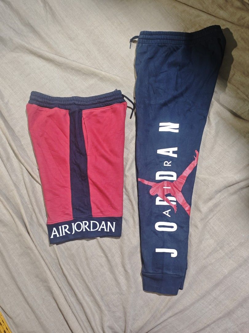 Jordan Aspack (Category: Joggers) located in San Pedro. Submitted by streetthriftsph (Listing ID 1470490110, Image 2). Description: Jordan Aspack 1500 Shipped Jordan Jumpman Fleece Shorts 9/10 Condition Medium 25 Waistline Garterized Fits 26/29 17.5 Length 9/10 Print 9/10 Colorate Jordan Spellout Joggers 9/10 Condition Medium 25 Waistline garterized Fits 26/29 33 Length 9/10 Print 9/10 Colorate.