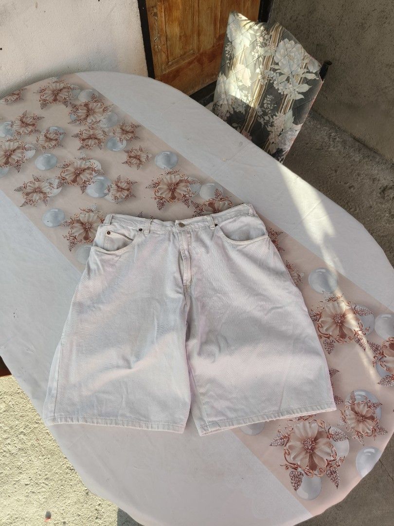 Jorts bundle 500 + sf (Category: Shorts) located in Binan City. Submitted by makinpeso0622 (Listing ID 1470452547, Image 2). Description: - Set of 2 versatile denim shorts in size L - Pair 1: Dark indigo wash from Trillion with contrast stitching and back pockets - Pair 2: Off-white wash from Saucattuck Dry Goods Company - Both feature traditional button closures and belt loops - Great wardrobe staples for casual summer outfits - Condition: Excel
