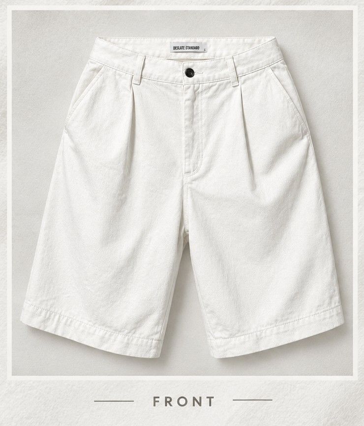 Jorts Heavy (Category: Shorts) located in Manila. Submitted by justthriftright. (Listing ID 1470484569, Image 1). Description: Beslow Standard White Pleated Short (heavy) as new condition no issue waist 30 lenght 23 LO 13.