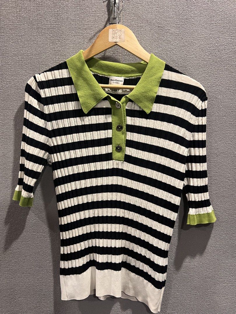 Juicy Couture ribbed-knit polo top (Category: Others Tops) located in Tumauini. Submitted by beyondclos3t (Listing ID 1470362004, Image 1). Description: .