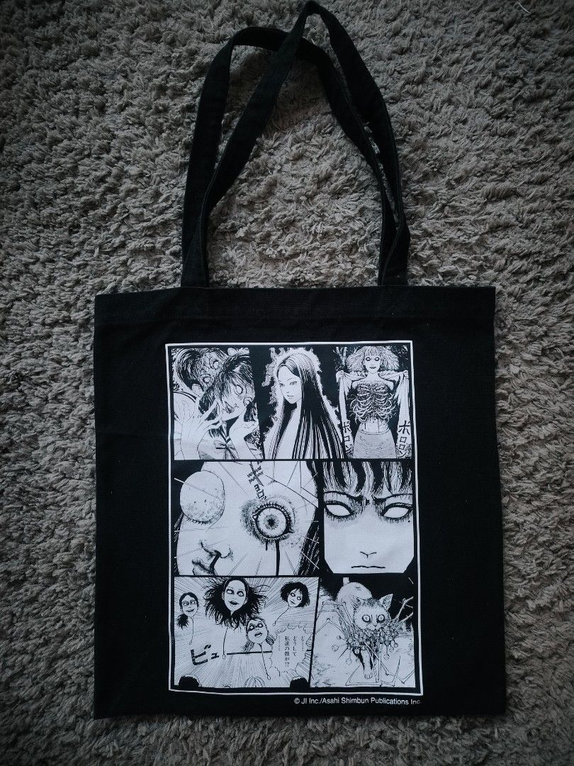 Junji Ito Tote Bag (Category: Tote Bags) located in Baguio. Submitted by nnthnnth (Listing ID 1470367402, Image 1). Description: 15" x 19".