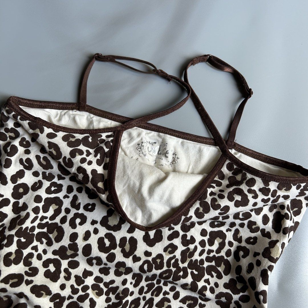 y2k justice leopard print tank top (Category: Others Tops) located in Liloan. Submitted by fairymary.ph (Listing ID 1470461984, Image 3). Description: READ BIO BEFORE BUYING✨ P150+sf brand: JUSTICE size: xxs (accurate measurements are on the photos) no issue.