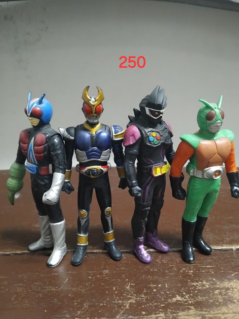 Kamen Rider Sofubi Figures Bundle (Category: Figurines & Statues) located in San Fernando. Submitted by imlikeabird (Listing ID 1470495066, Image 1). Description: - Item: Kamen Rider Soft Vinyl Figures (Assorted Lots) - Condition: Pre-owned with minor paint scuffs and storage wear - Ideal for: Tokusatsu fans and figure collectors - Mode of Payment: GCash or BPI - Shipping: Via J&T Express (Buyer shoulders shipping fee).
