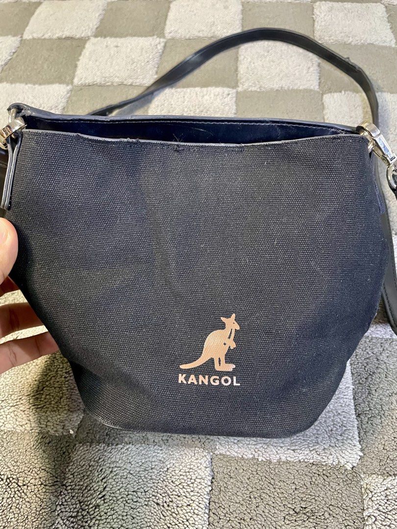 Kangol bucket sling 2-way shoulder bag (Category: Sling Bags) located in Davao. Submitted by the_rare_hustla (Listing ID 1470487795, Image 2). Description: Kangol bucket sling 2-way shoulder bag Issue See Actual Pic (Sling) Need Wash Only Color rate 10/10 Dm If Interested!.