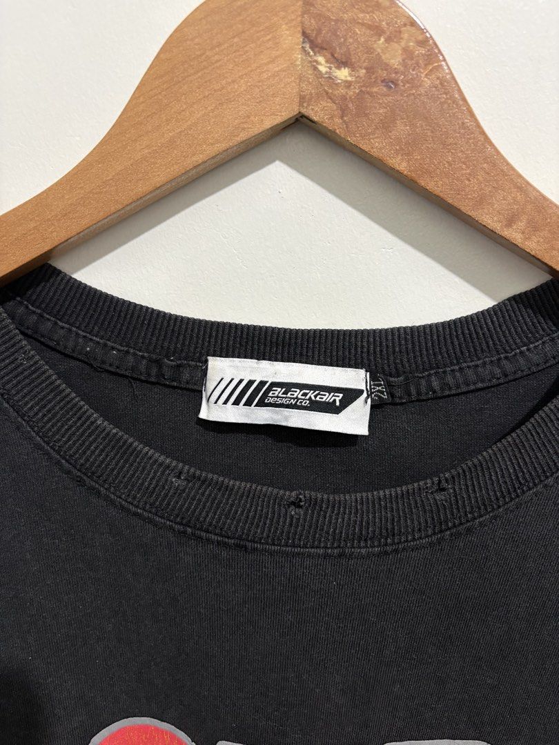 Kanye West x Black Air Donda Tee (Category: Tshirts & Polo Shirts ) located in Cabiao. Submitted by thelifeofgelo (Listing ID 1470459544, Image 3). Description: Kanye West x Black Air Donda Tee Distressed style Size: XXL Width: 25 Length: 32 Good as new Price: 1000 + sf .