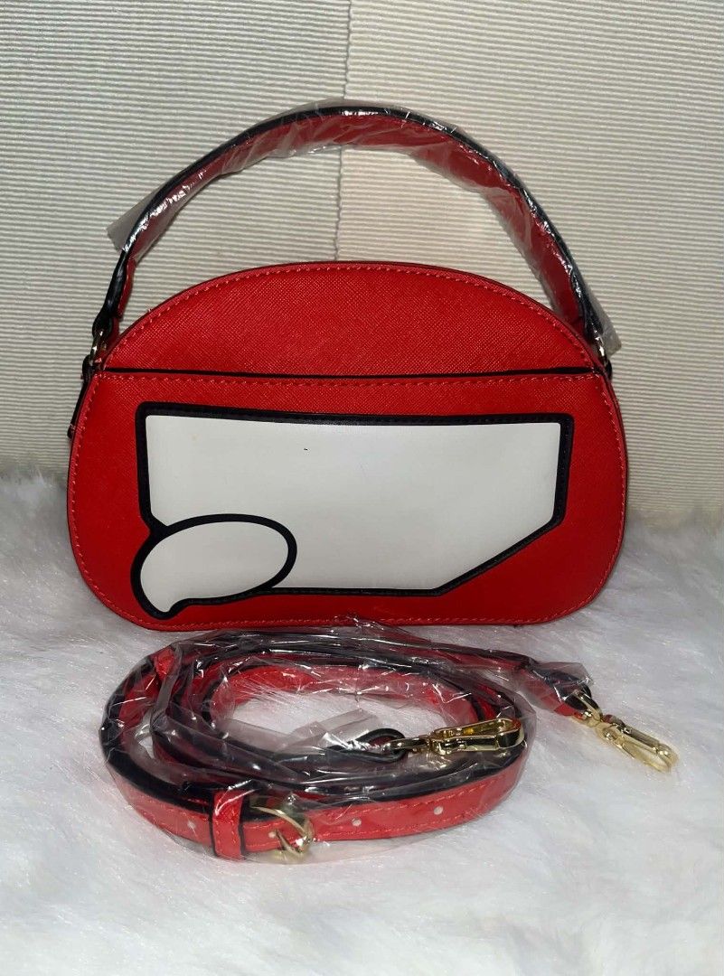 Karl Lagerfeld Red Orange Sling Bag (Category: Cross-body Bags) located in Imus. Submitted by maria_pilayo (Listing ID 1470437198, Image 2). Description: - Brand: Karl Lagerfeld - 💯 % Authentic - Color: Vibrant Red Orange - Design: Compact structured sling bag with iconic Karl graphic on the front - Hardware & Accents: Premium gold-tone hardware with attached top handle - Dimensions: 21cm (L) x 13cm (H) x 6cm (W) - Strap: Matching adjustable str