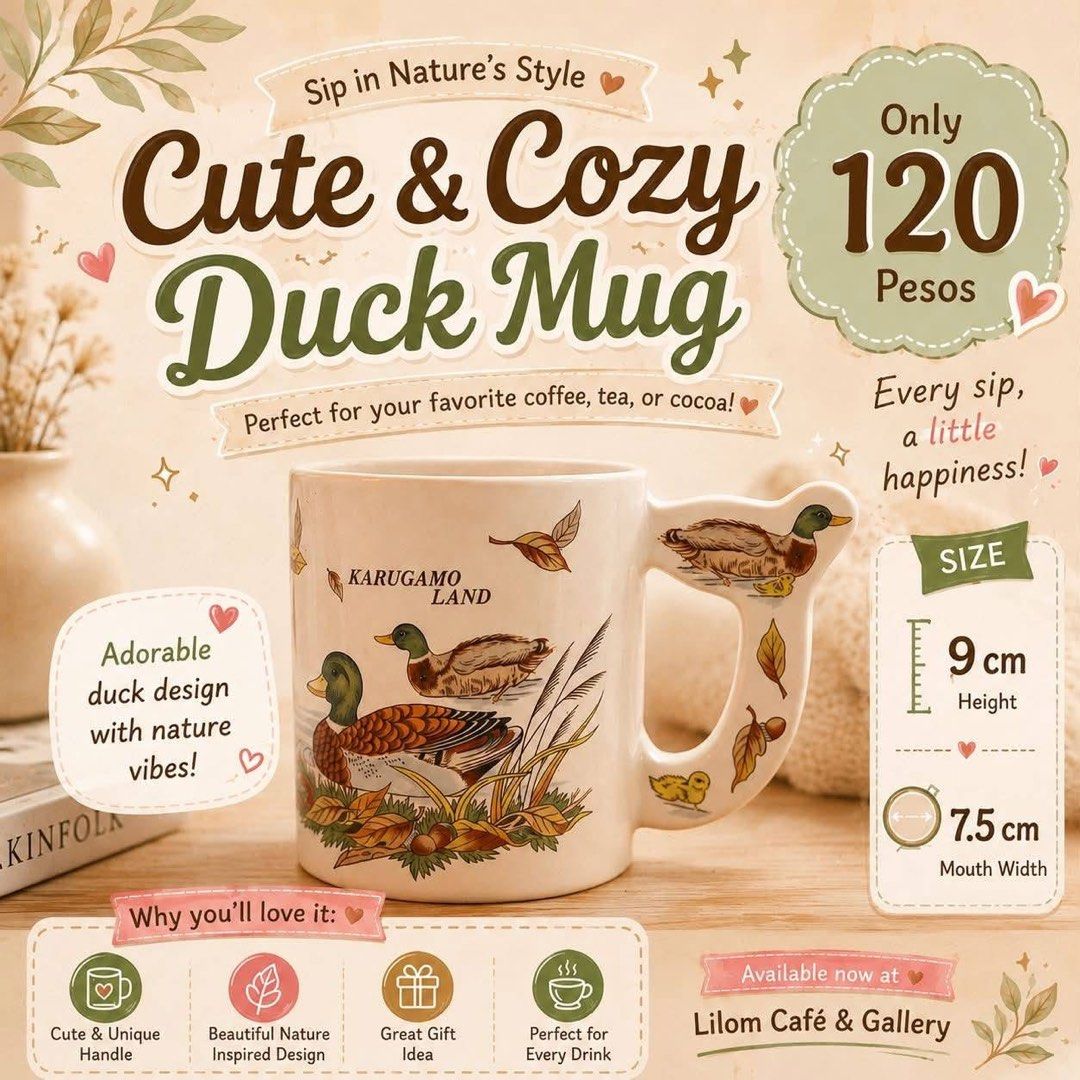 Karugamu Land Duck Mug (Category: Coffee & Tea Tableware) located in San Pablo. Submitted by lamujer_stonewareph (Listing ID 1470505752, Image 1). Description: .