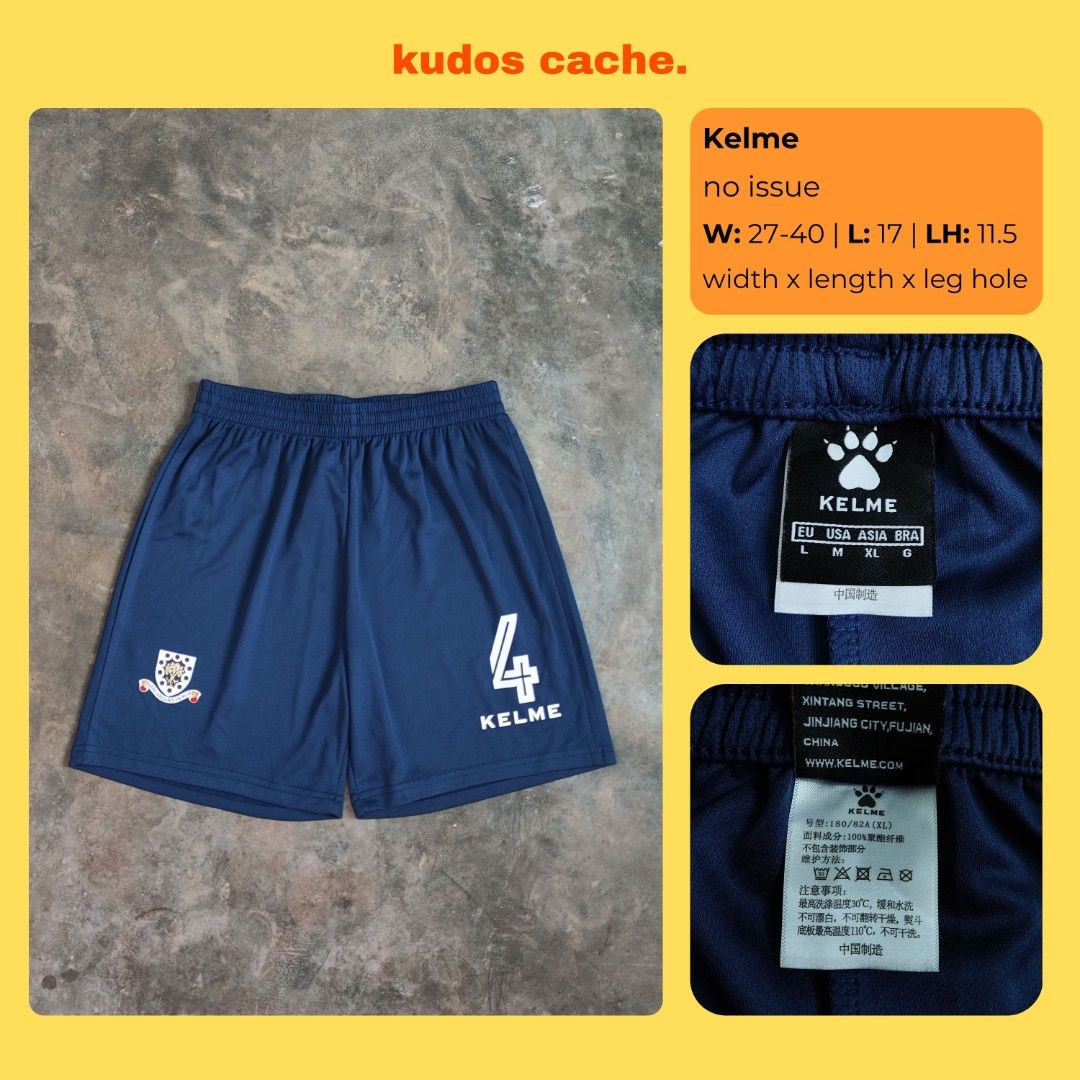 Kelme Sports Shorts (Category: Shorts) located in Rosales. Submitted by kudoscache (Listing ID 1470514938, Image 1). Description: - Brand: Kelme - Waist: 27-40 | Length: 17 - Color: Blue - slightly nego payment: maribank / gotyme courier: J&T.