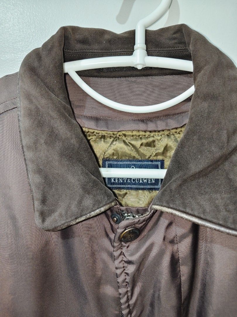 Kent & Curwen Utility Jacket (Category: Coats, Jackets and Outerwear) located in Lipa City. Submitted by gerardcala51660 (Listing ID 1470439667, Image 2). Description: Kent & Curwen Utility Jacket (with Detachable Inner) Medium on tag Dimensions: 24 inches x 31 inches Excellent condition (thrifted) – Needs wash – Color may vary slightly due to lighting Normal sign of usage at walang major flaws, Kent & Curwen utility jacket in brown. Features a d