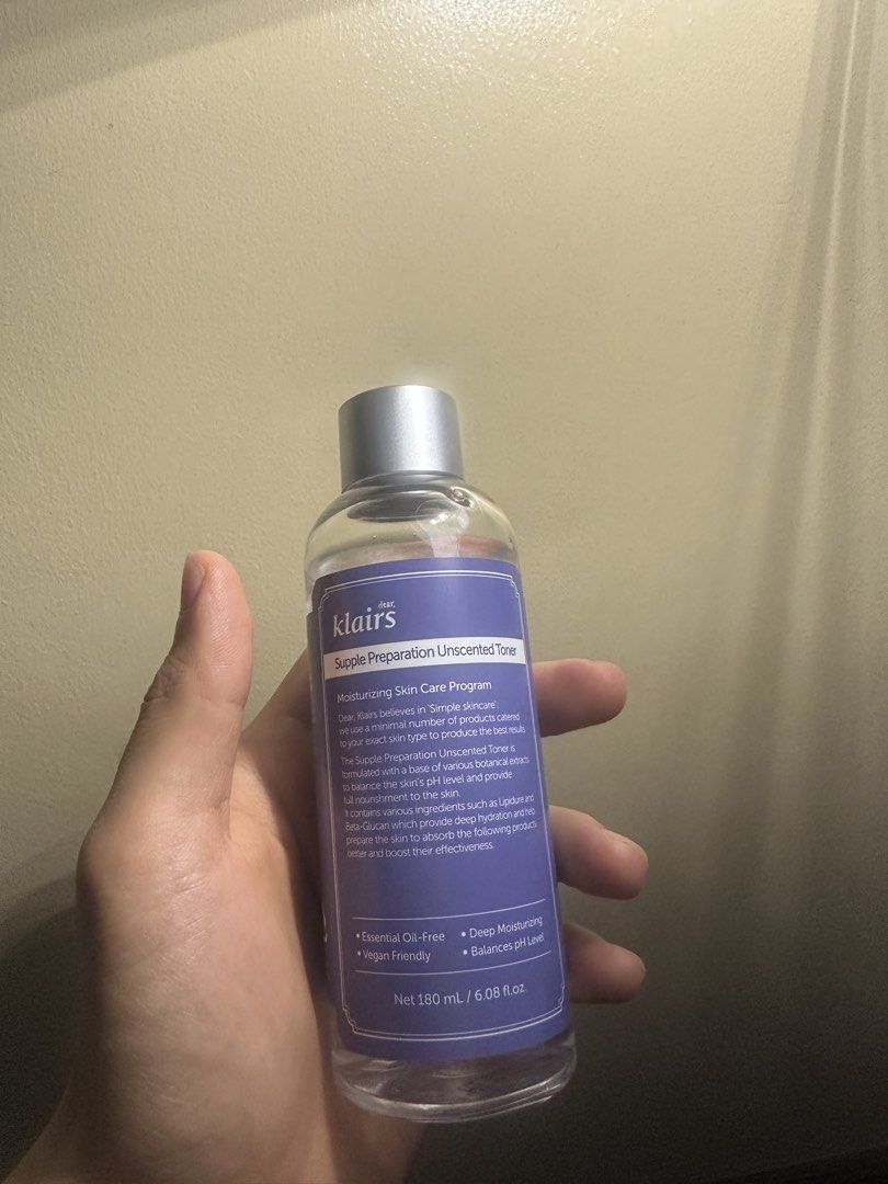 Klairs Unscented Toner (Category: Face Care) located in Caloocan City. Submitted by jhk2922 (Listing ID 1470365062, Image 3). Description: Complete with box.