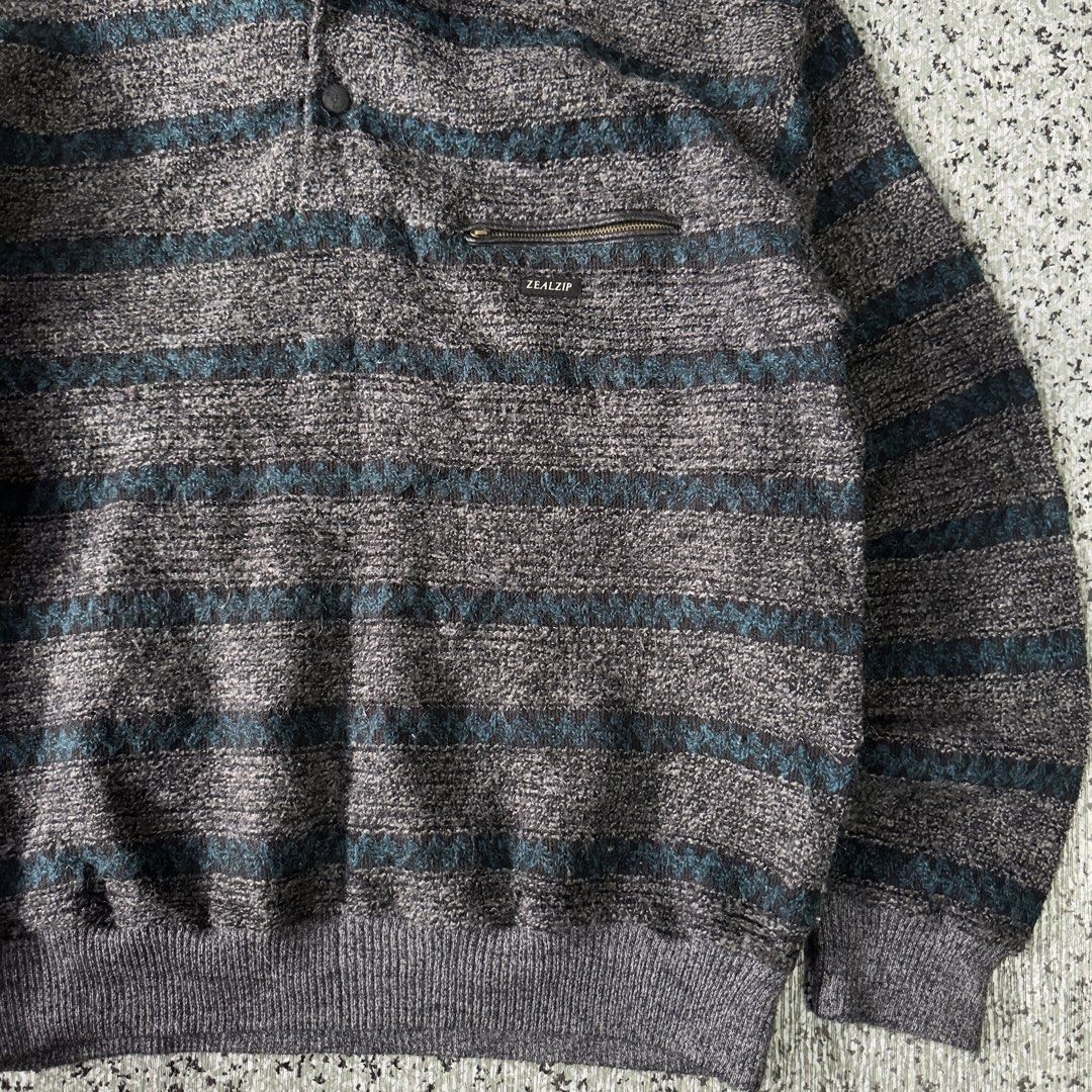 Knited Polo Sweater (Category: Coats, Jackets and Outerwear) located in Baguio. Submitted by secondoption.ph (Listing ID 1470508172, Image 3). Description: Fitting medium-large Length 26 Width 22.5.