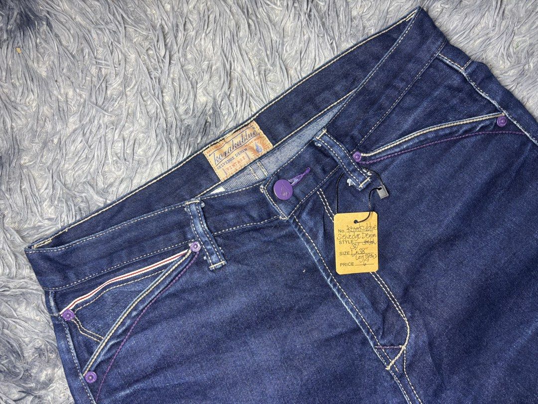 Korakublue Selvedge (Category: Jeans) located in Legazpi City. Submitted by thesource052 (Listing ID 1470359239, Image 3). Description: Korakublue selvedge jeans Size:30 Length:38” Leg opening: 6” Color rate:10/10 Cloth rate: 10/10 Good as brand new Crispy pa. Stretchable 1200 Only.