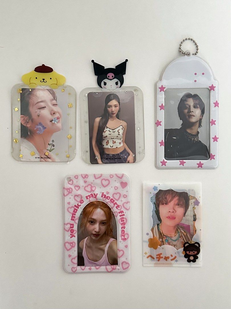 KPOP PC PHOTOCARD HOLDERS set (Category: K-Wave Merchandise) located in Daet. Submitted by dear_name (Listing ID 1470419791, Image 1). Description: sold as set, pcs not included full transaction info: yj--wy.carrd.co prices on photo location: bicol payment: gcash delivery: J&T (discounted via voucher app) packing fee: 20 php unless bulky reservation: 5 days shipping: one week after payment please read our carrd before sending any inquiry to help 