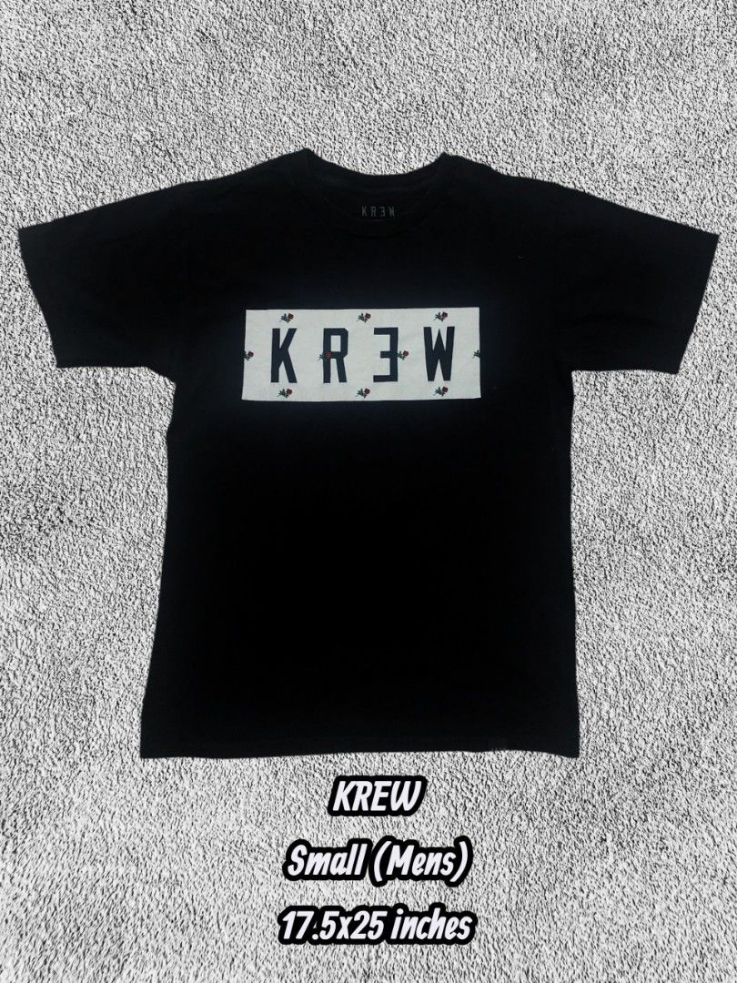 KREW Graphic T-Shirt Black Small (Category: Tshirts & Polo Shirts ) located in Cebu City. Submitted by thrifthuntsph (Listing ID 1470554571, Image 1). Description: color rate: 9/10.