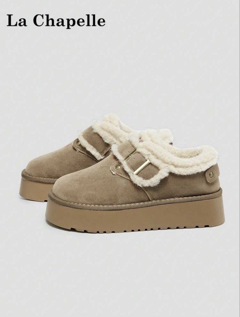 La Chapelle Winter Shoes/Clogs (Category: Heels) located in Paranaque City. Submitted by stllchrlz (Listing ID 1470452766, Image 1). Description: - Brand: La Chapelle - Color: Khaki - Design: Convenient slip-on style for quick and easy wear - RFS: Wrong size - Never worn.