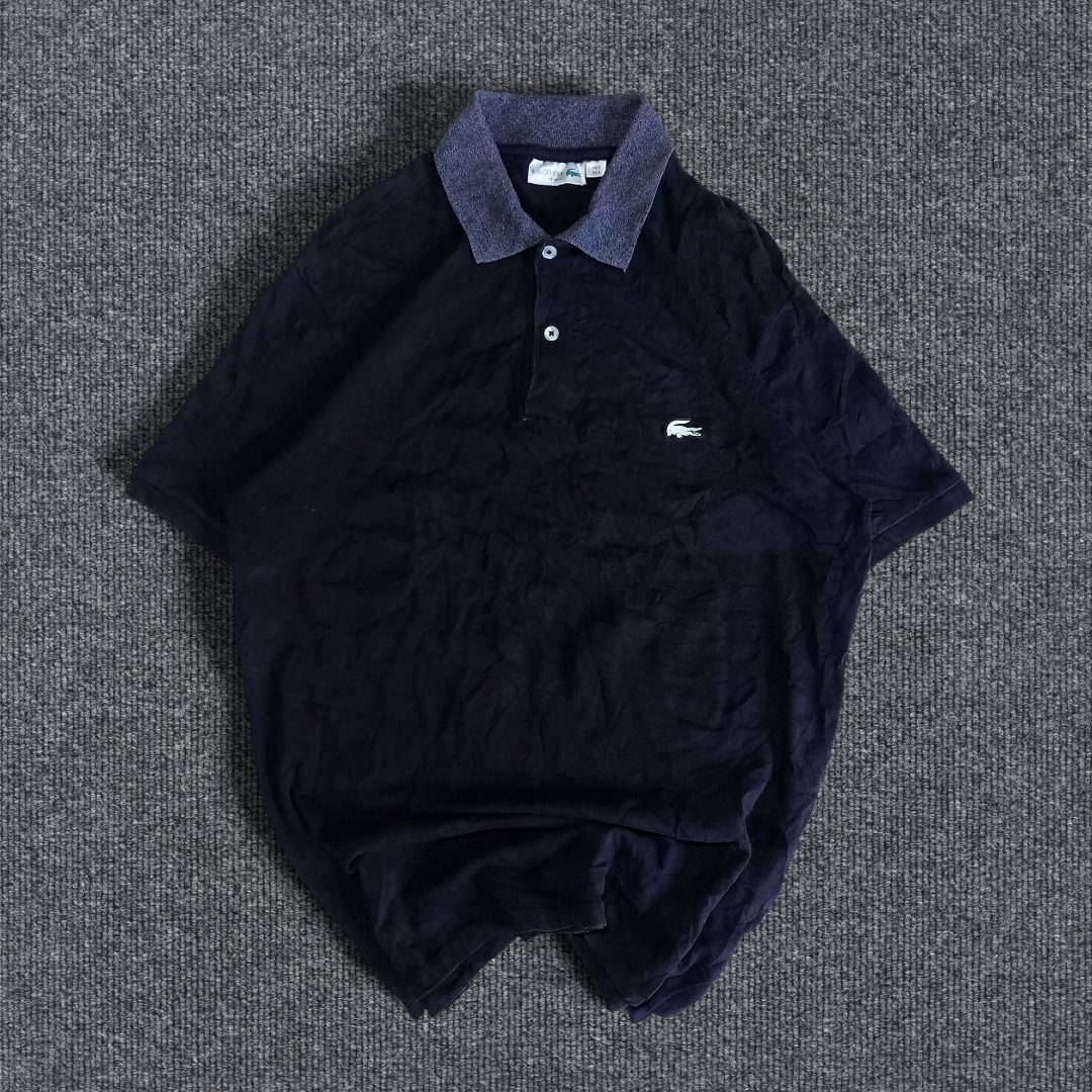 Lacoste Black Polo Rubber White Logo (Category: Tshirts & Polo Shirts ) located in General Santos City (Dadiangas). Submitted by collection_9500 (Listing ID 1470542743, Image 2). Description: Lacoste Black Polo Rubber White Logo 20.5 x 27.5 Medium-L Very Good, penhole at mostbottom placket Gensan loc Pm for inquiries All are thrifted items and needwash.