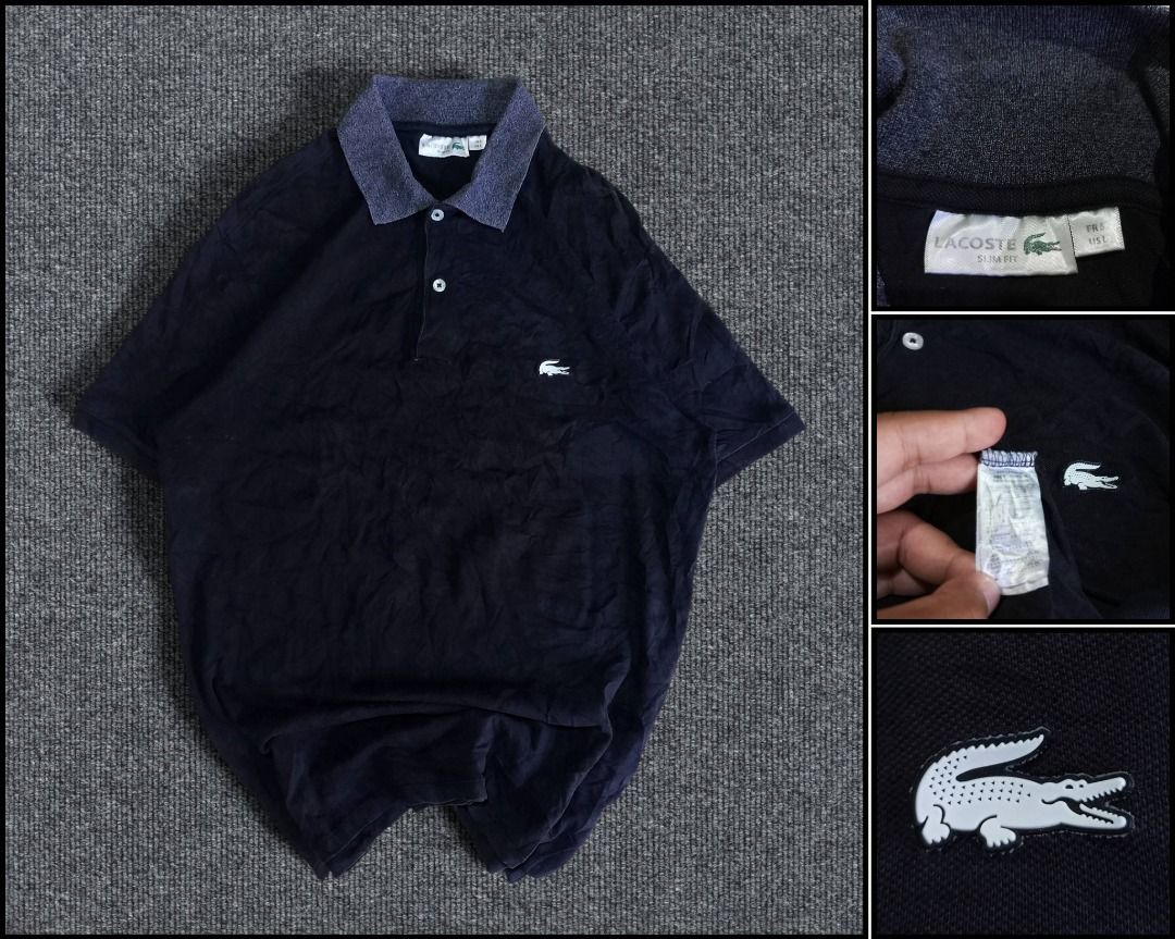 Lacoste Black Polo Rubber White Logo (Category: Tshirts & Polo Shirts ) located in General Santos City (Dadiangas). Submitted by collection_9500 (Listing ID 1470542743, Image 1). Description: Lacoste Black Polo Rubber White Logo 20.5 x 27.5 Medium-L Very Good, penhole at mostbottom placket Gensan loc Pm for inquiries All are thrifted items and needwash.