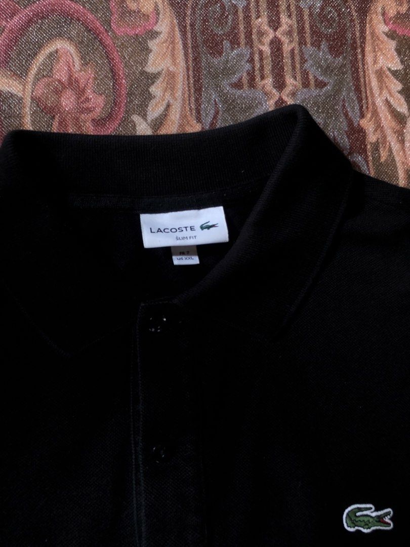 Lacoste black polo shirt (Category: Tshirts & Polo Shirts ) located in Zamboanga. Submitted by fiercedragon-0d50b0 (Listing ID 1470505243, Image 3). Description: LACOSTE BLACK POLO SHIRT SIZE 7 on tag DIMENSION width - 23.5 to 24 inches length - 29 COLOR RATE 10/10 NO ISSUE/NO FLAWS/NO FADING/NO NECK DISCOLORATION/ NO LINTS/NO PINHOLES EXCELLENT ASNEW CONDITION!! 1400 only!📩 Sf 89.
