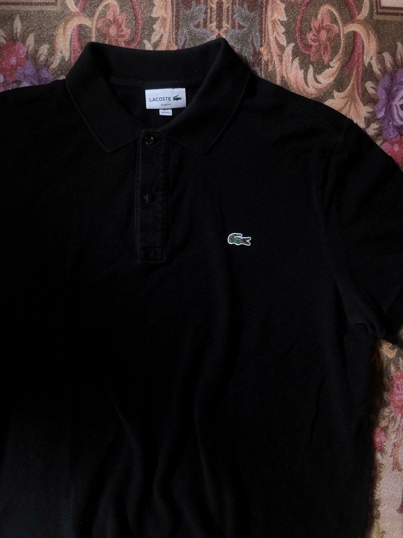 Lacoste black polo shirt (Category: Tshirts & Polo Shirts ) located in Zamboanga. Submitted by fiercedragon-0d50b0 (Listing ID 1470505243, Image 2). Description: LACOSTE BLACK POLO SHIRT SIZE 7 on tag DIMENSION width - 23.5 to 24 inches length - 29 COLOR RATE 10/10 NO ISSUE/NO FLAWS/NO FADING/NO NECK DISCOLORATION/ NO LINTS/NO PINHOLES EXCELLENT ASNEW CONDITION!! 1400 only!📩 Sf 89.