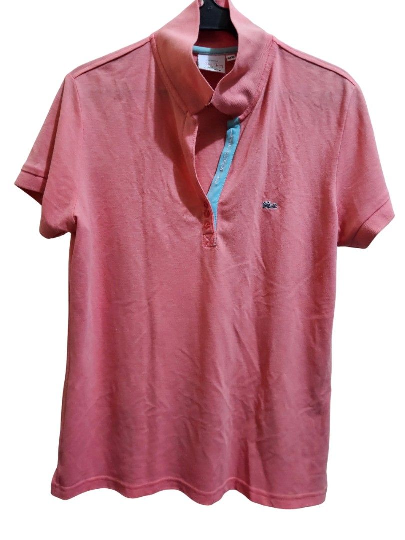 Lacoste Coral Pink Polo Top (Category: Blouses) located in Taguig. Submitted by ynascorner_ (Listing ID 1470367679, Image 1). Description: lacoste's coral pink polo top ⭐️ • size: xxxl • authentication is not guaranteed as this top is thrifted send me a pm if you have any inquiries!.