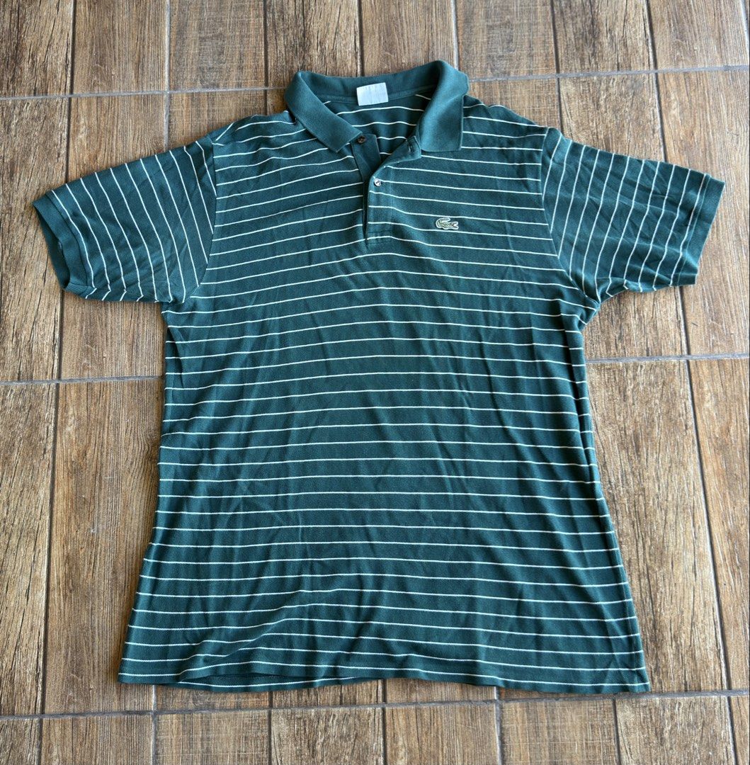 LACOSTE GREEN STRIPE (Category: Tshirts & Polo Shirts ) located in Manila. Submitted by urban-vintage_2 (Listing ID 1470392665, Image 1). Description: ISSUE: NONE (NEED WASH) MOP :GCASH (NO COD) SHIP VIA: LALAMOVE & J&T LOCATION: PASIG CITY LENGTH: 28 WIDTH : 24 .