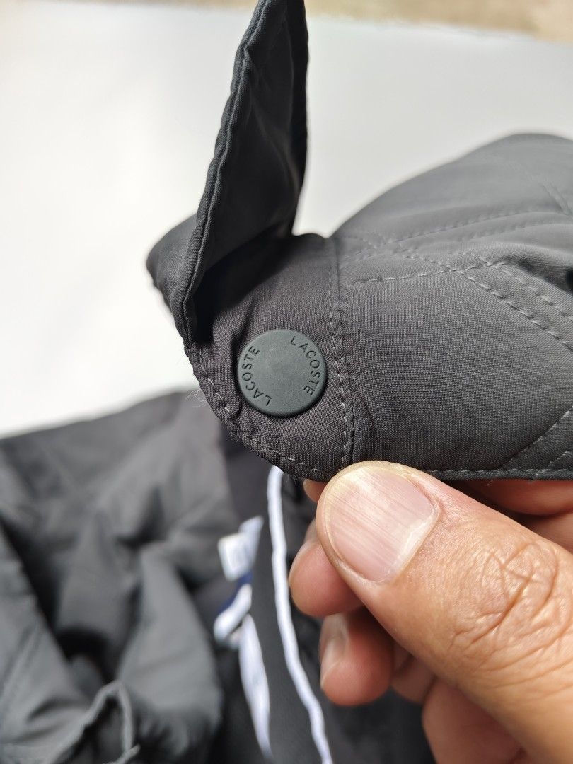 LACOSTE quilted mens jacket (diamond stitch) (Category: Coats, Jackets and Outerwear) located in Baguio. Submitted by archival_thrifted.ph. (Listing ID 1470468499, Image 3). Description: FOR SALE‼️ .LACOSTE DIAMOND STITCH QUILTED MENS JACKET .💯 AUTHENTIC . EXCELLENT CONDITION .XL ON TAG CAN FIT LARGE .PHP 2900 PLUS SF .❌❌ COP/COD .MOP GCASH .COURIER J&T .BAGUIO AREA .DM FOR SURE BUYER TY.