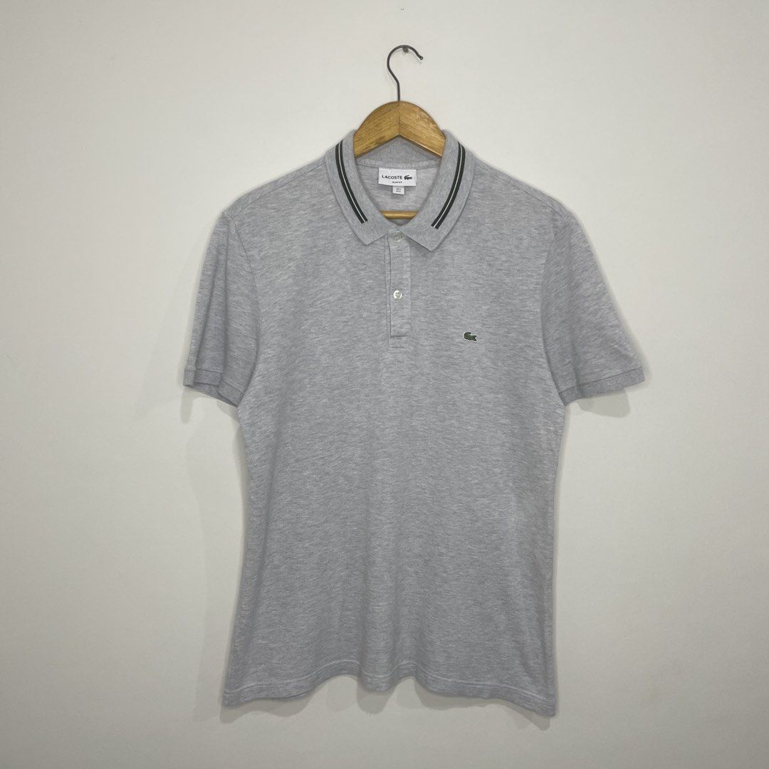 Lacoste Slim Fit Polo Shirt (Category: Luxury Apparel) located in Marikina City. Submitted by aalibabyy (Listing ID 1470522976, Image 2). Description: Lacoste Slim Fit Polo Shirt Size: Large Length: 27" Width: 21" No Issue Excellent Condition ₱1,500.