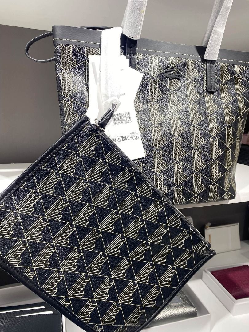 Lacoste Small zely top zipper - Black (Category: Tote Bags) located in Rizal. Submitted by hiraya16 (Listing ID 1470467207, Image 2). Description: Onhand ready to ship.