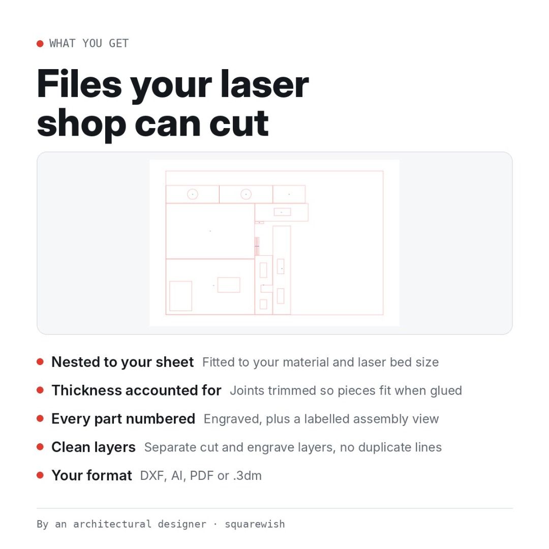 Laser Cut File Prep for 3D Models, Business Services, Printing, Design ...