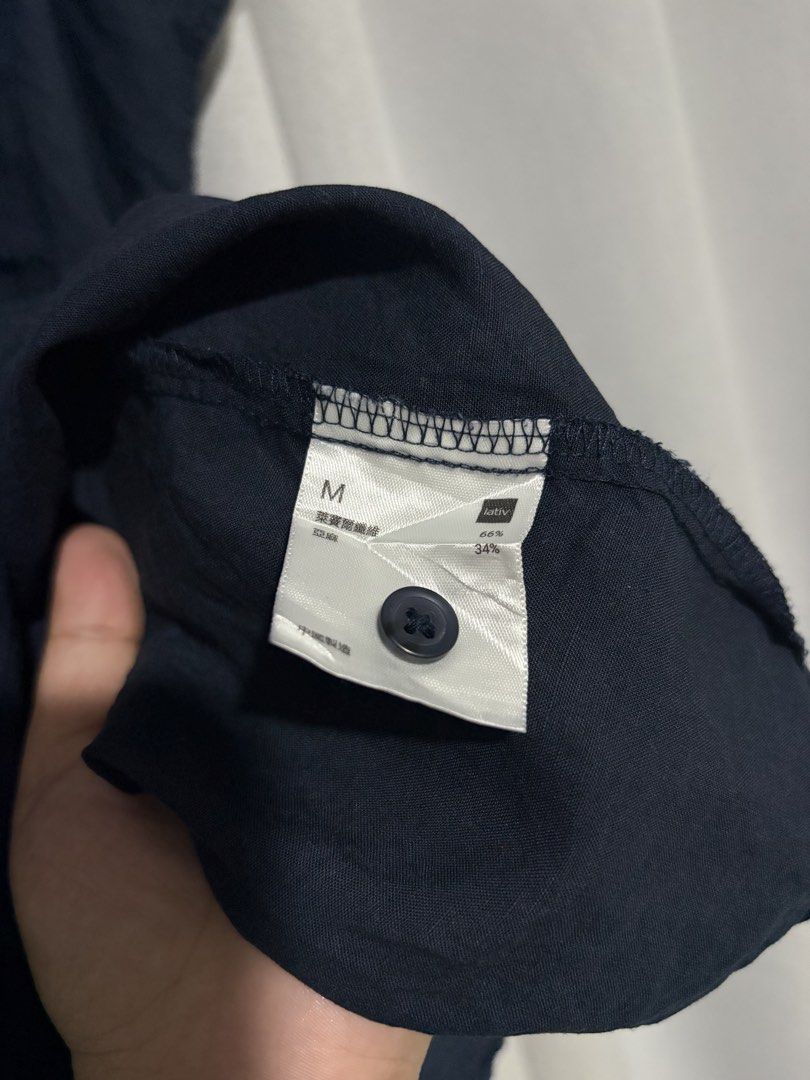 LATIVE LINEN BLEND NAVY BLUE SKIPPER BUTTON DOWN (Category: Blouses) located in Iloilo. Submitted by thethriftopia (Listing ID 1470452042, Image 3). Description: SIZE: M COLOR RATE: 10/10 DIMES: W24 x L28 Wash and Wear Rewash if necessary Color may vary due to lighting Color rate indicated on description Disclaimer: Manage your expectations since this is a pre-loved item. Thank you so much. MOP GCASH and Bank Transfer SHIP VIA JNT EXPRESS STRICTL