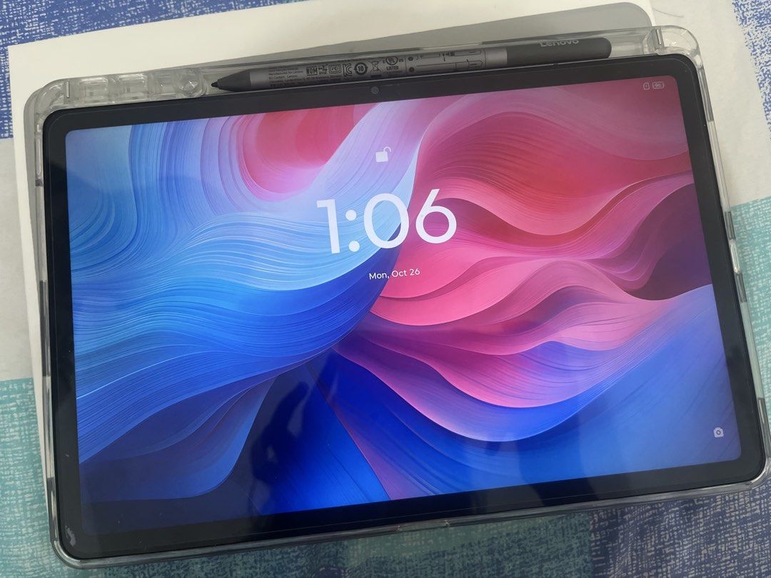 Lenovo Idea Tab (with Pen and Folio Case) (Category: Android) located in Makati City. Submitted by eleeayeley (Listing ID 1470412202, Image 2). Description: Negotiable Price :) Reason for selling: Need funds - Brand: Lenovo Idea Tab - Storage: 128GB - Inclusions: Original box, charger, folio case, and two stylus pens (grey and red) - Condition: Excellent, well-maintained - Features: AI-powered smart learning, bright display, responsive touch - Me