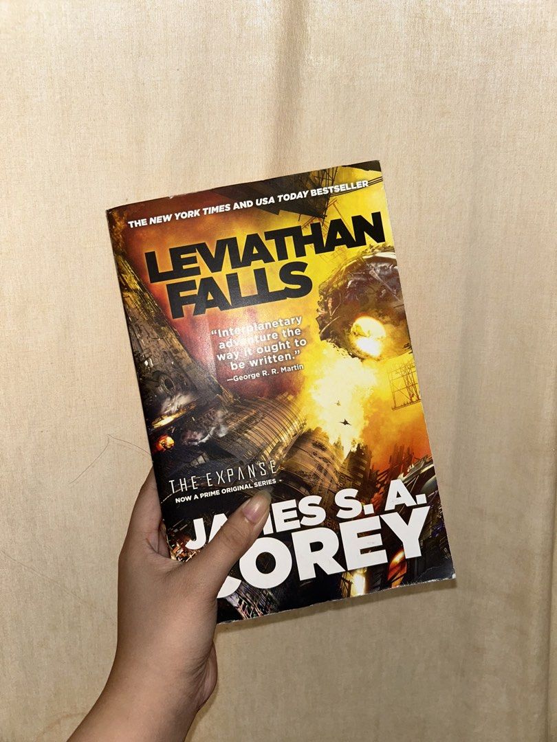 Leviathan Falls by James S. A. Corey (The Expanse #9) (Category: Storybooks) located in Bulacan. Submitted by ady.ap (Listing ID 1470444232, Image 1). Description: - Title/Series: Book 9 of The Expanse series (Final Book) - Author: James S. A. Corey - Format: Large Paperback - Condition: One black dot as remaindered mark at the bottom side (see photos), creases & dirt marks at the side, light crease at the spine.