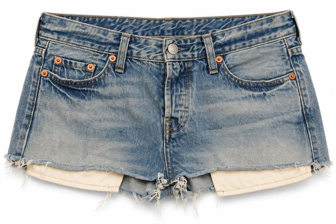 Levi's 501 Cut-off Denim Shorts (Category: Shorts) located in Caloocan City. Submitted by thrift_with_khryss.11 (Listing ID 1470354714, Image 2). Description: - Brand: Levi's 501 - Color/Wash: Light blue - Material: 100% cotton, made in Mexico - Design: Cut-off frayed hem with cool exposed pocket lining - Closure: Classic button fly - Details: 5-pocket styling with iconic leather patch on the back waistband - Condition: Excellent.