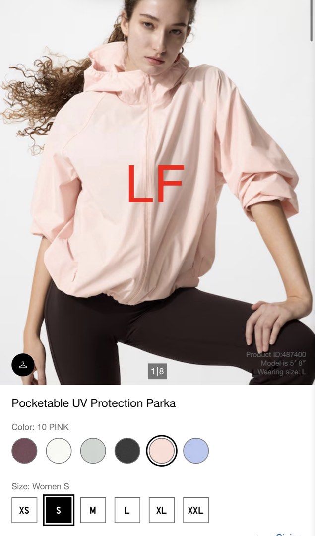 (LF) Pocketable UV Protection Parka Pink Size S (Category: Coats, Jackets and Outerwear) located in Manila. Submitted by findsbycess (Listing ID 1470439639, Image 1). Description: BELOW SRP PLSSS.