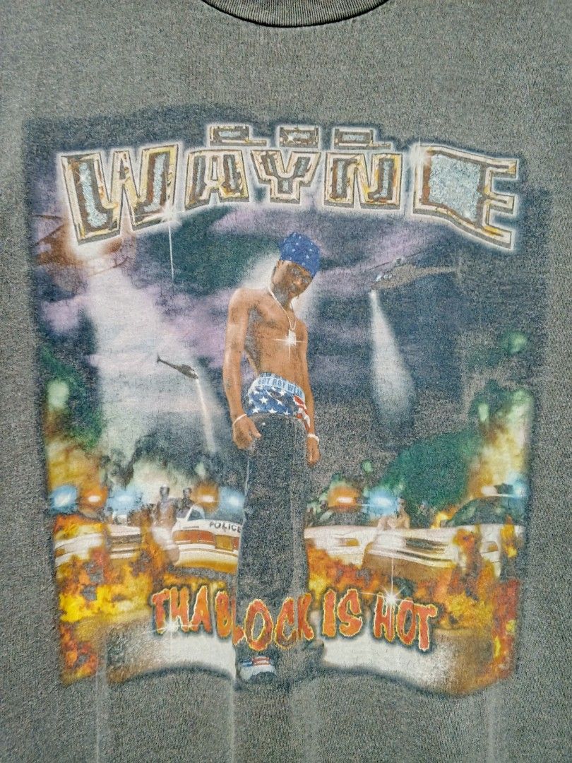 Lil Wayne "Tha Block is Hot" Rap Tee (Category: Tshirts & Polo Shirts ) located in Iloilo. Submitted by presentedby.ph (Listing ID 1470488347, Image 2). Description: medium 19 x 29 hairline crack prints and 1 pinhole.