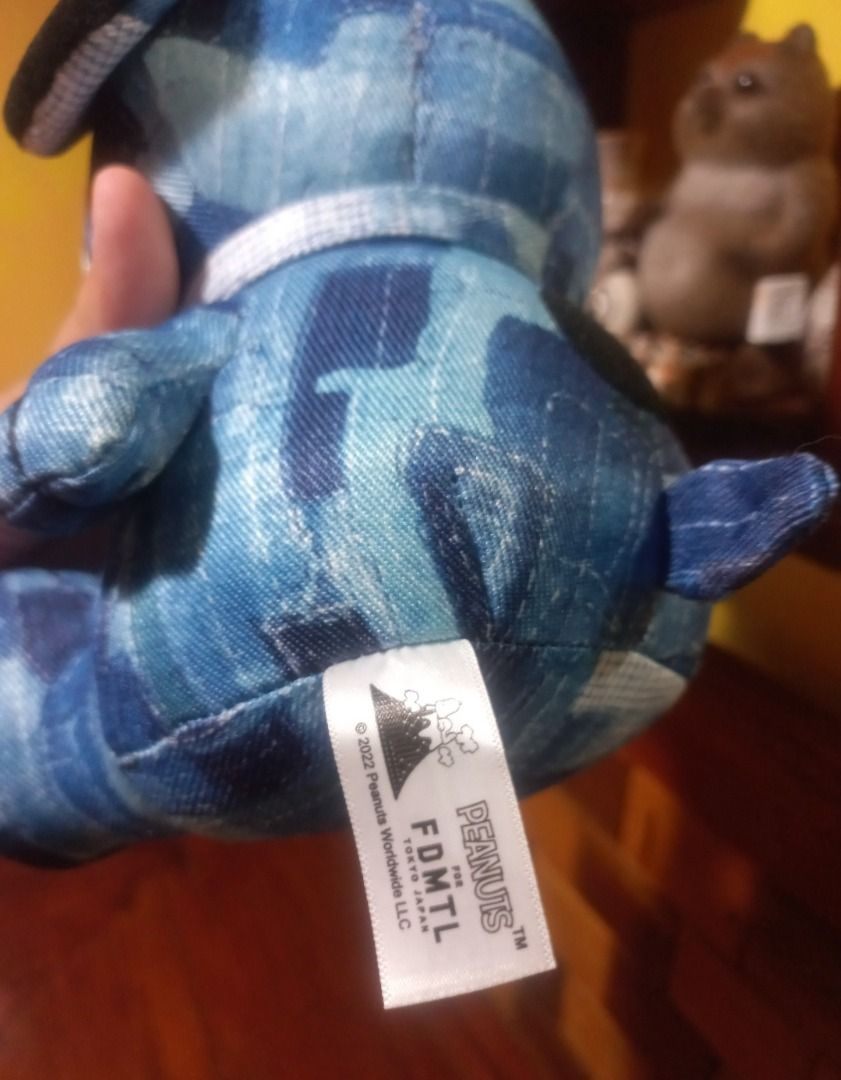 Limited Edition Peanuts x FDMTL Olaf Denim Patchwork Plush Toy (Category: Plushies & Soft Toys) located in Pugo. Submitted by mhylee_fang1989 (Listing ID 1470547846, Image 3). Description: .