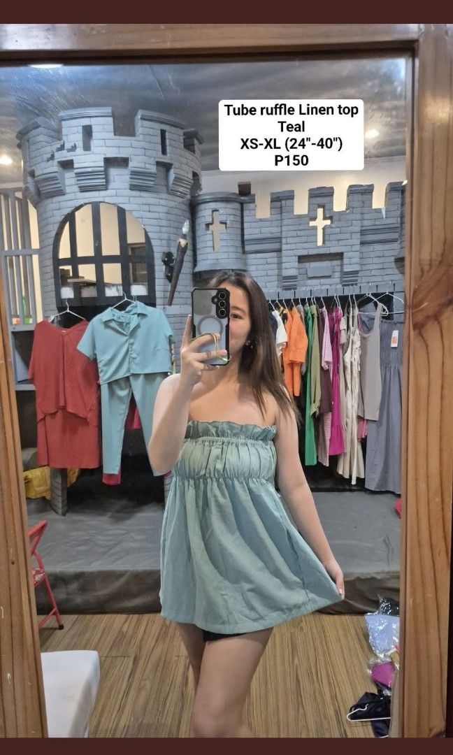Linen ruffles tube top (Category: Others Tops) located in Manila. Submitted by kayencee_27 (Listing ID 1470557008, Image 3). Description: Brandnew Linen Top with individual plastic linen fab S-XL.